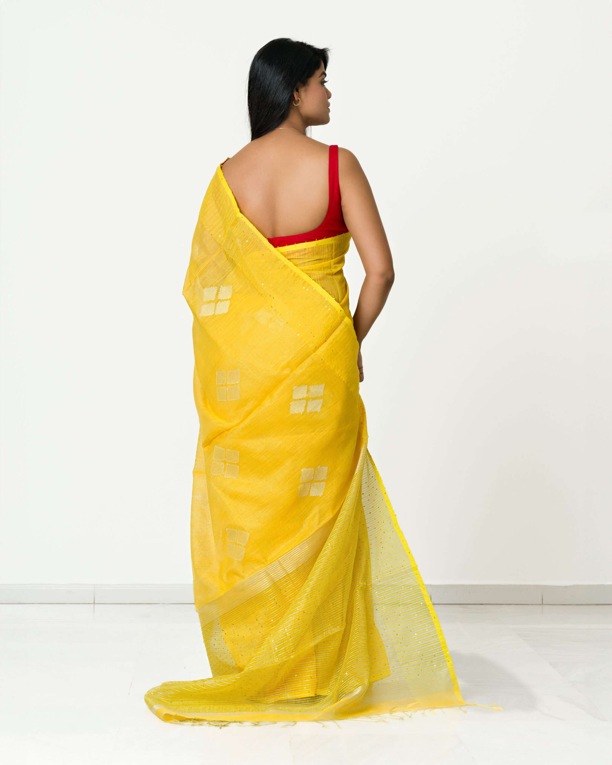 The Tissue Saree with Sequin Work - Image 3