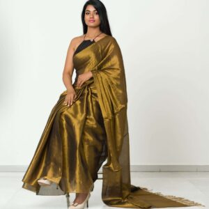 A Soft Raga Tissue Plain Saree
