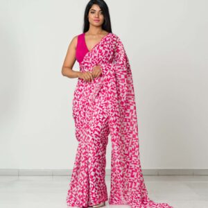 Satin Silk Saree with Sequin and Cut Dana Work