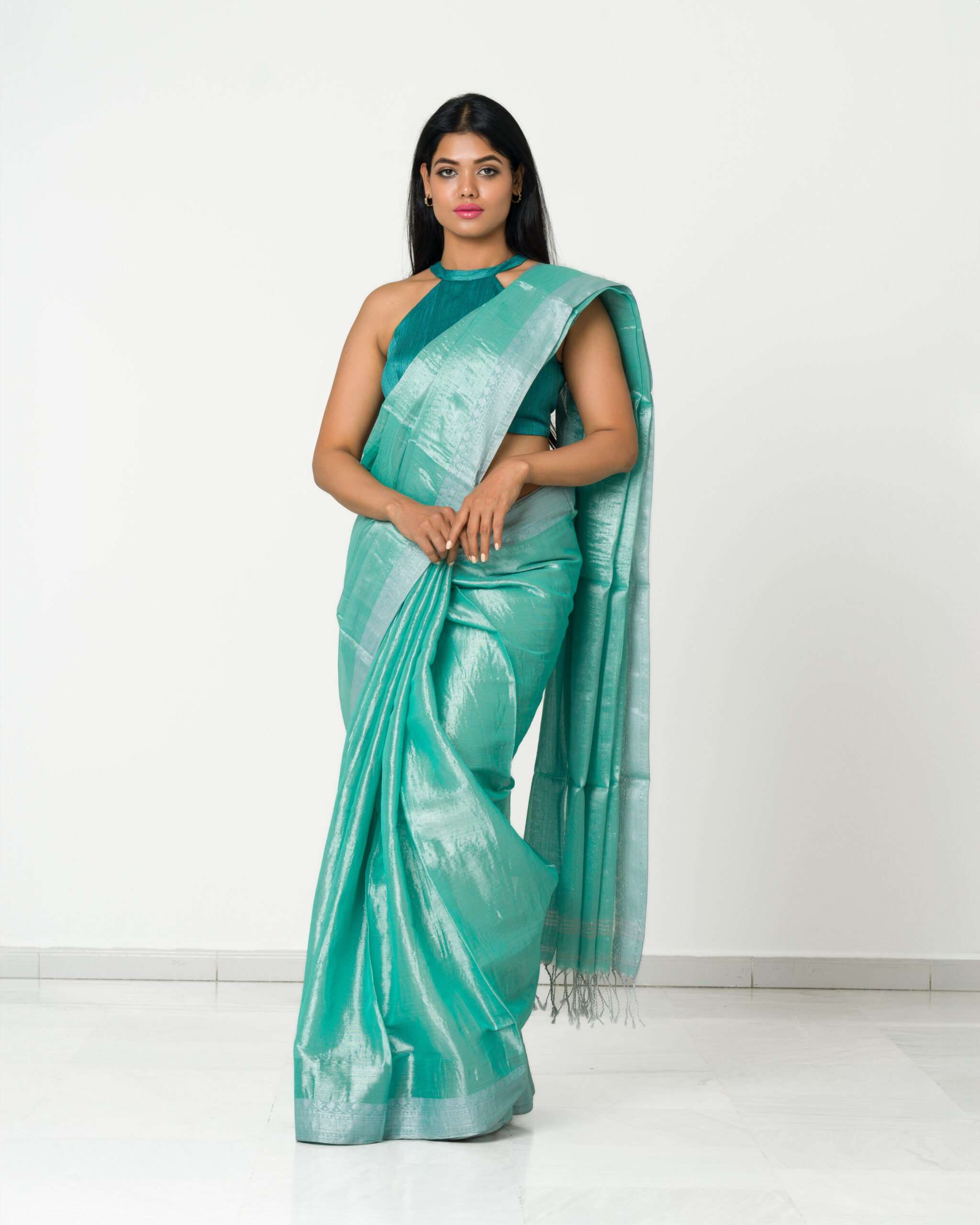 Soft Tissue Zari Work Saree - Image 6