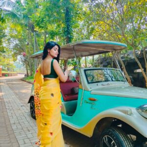 Cotton Saree with boti work and running Blouse