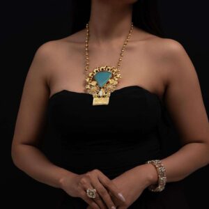 Night Sky Elegance: Blue Onyx Necklace