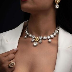 Elegance: Polki Kundan & Natural Stone Fusion Set