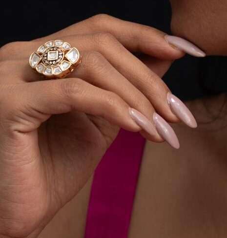 Regal Radiance: Kundan Polki Ring