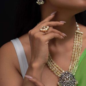 Sunshine Bliss: Natural Citrine Necklace and Earrings Set