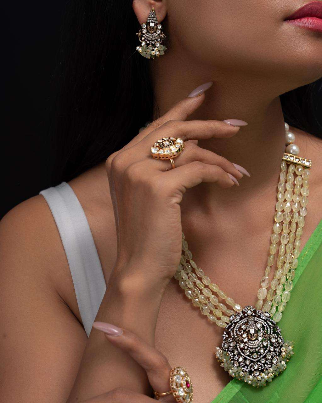 Sunshine Bliss: Natural Citrine Necklace and Earrings Set