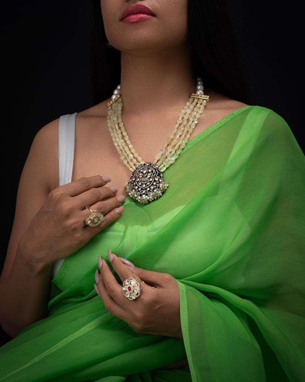 Sunshine Bliss: Natural Citrine Necklace and Earrings Set - Image 3