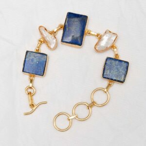 Lapis Lazuli and Pearl Bracelet