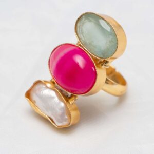 Avni Collection “Delicate Blush” Pink Clacy Ring