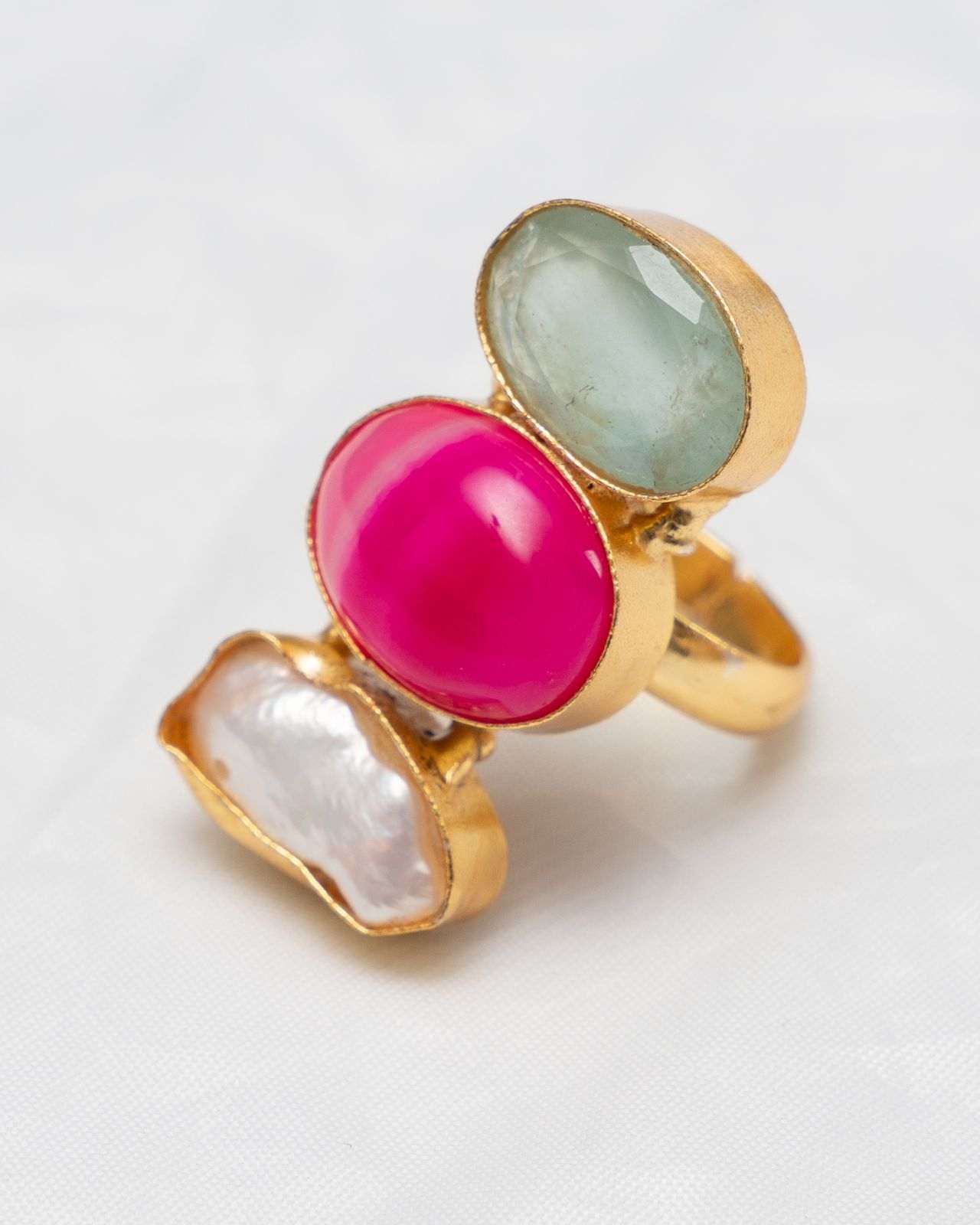 Avni Collection “Delicate Blush” Pink Clacy Ring