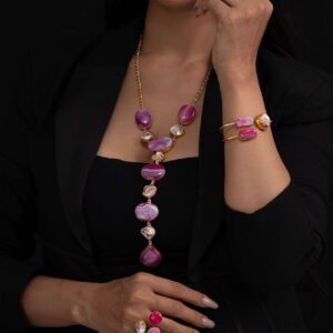 Pearl and Pink Clay Necklace