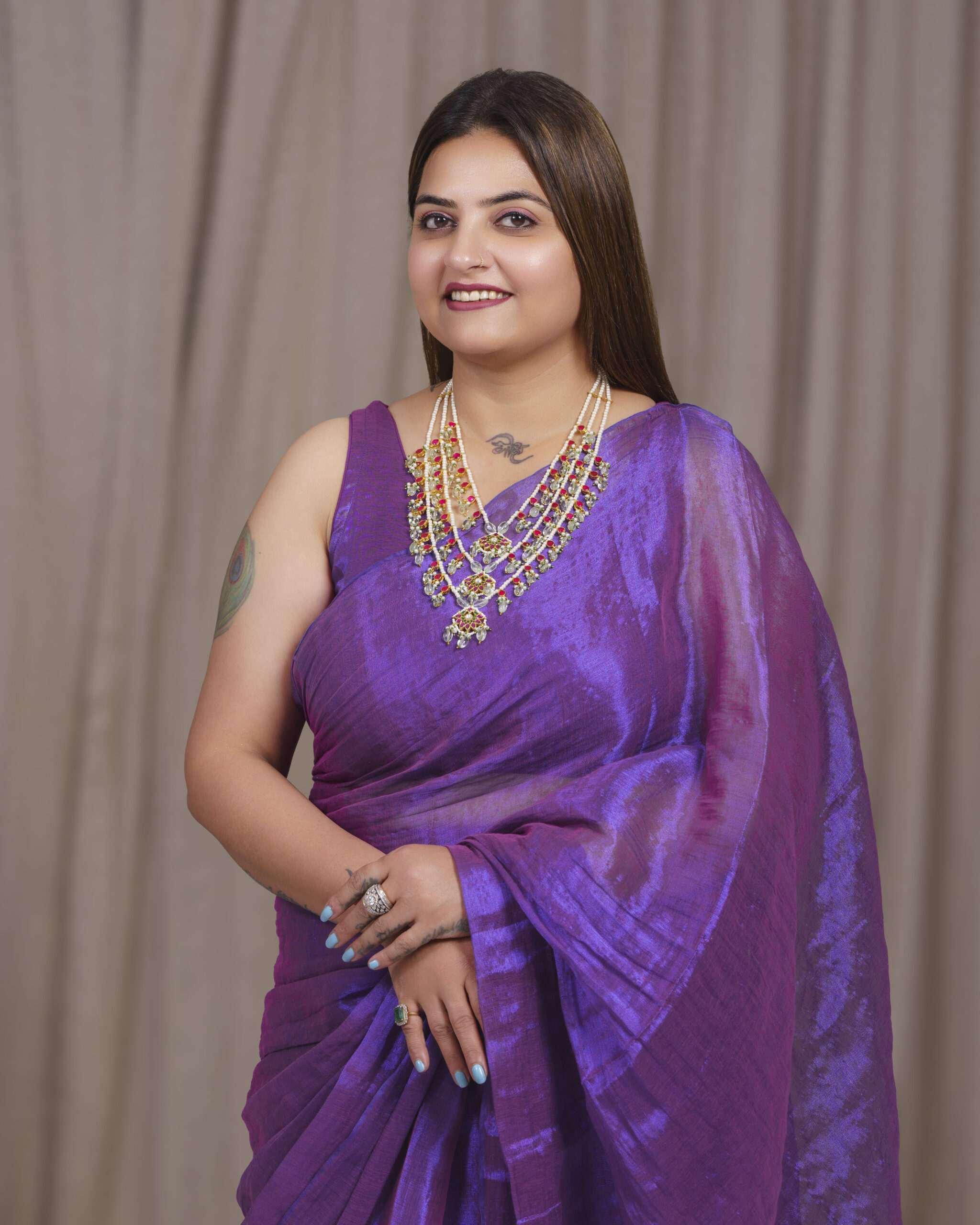 Maya Layered Chain with Multicolored stones - Image 3