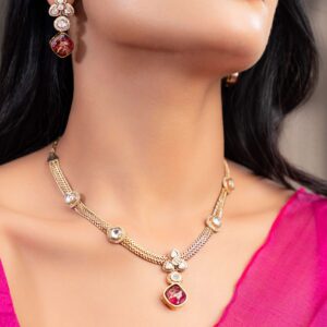 Kanak Gulabi Set: A Touch of Rosy Radiance