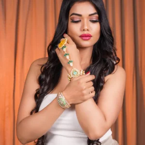 Avni Collection "Bandhan Preet" Hand Chain Ring Bracelet: A Delicate Embrace of Love