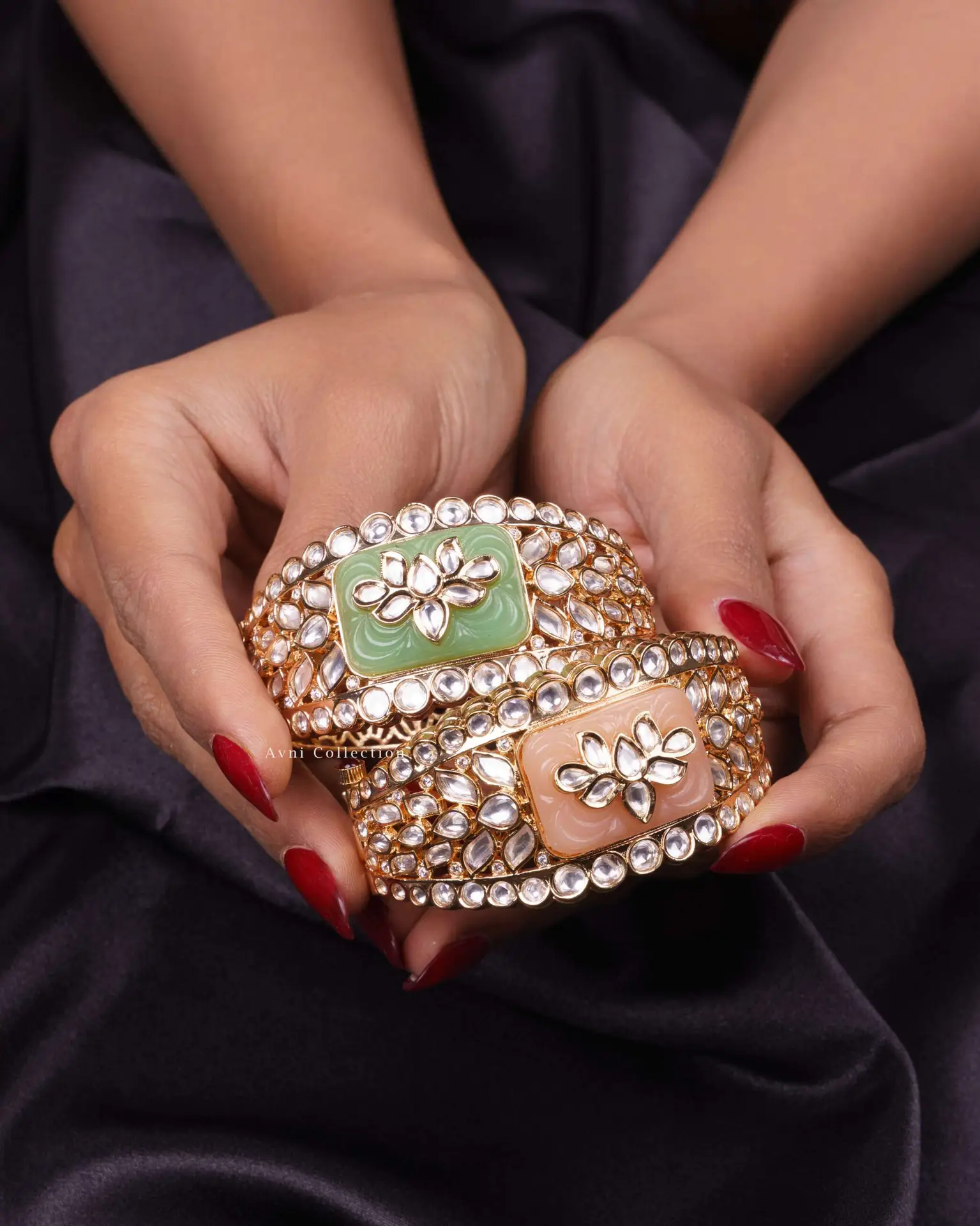 Avni Collection "Vasant Bahar" Bracelets Jodi: A Bloom of Spring on Your Wrists - Image 4