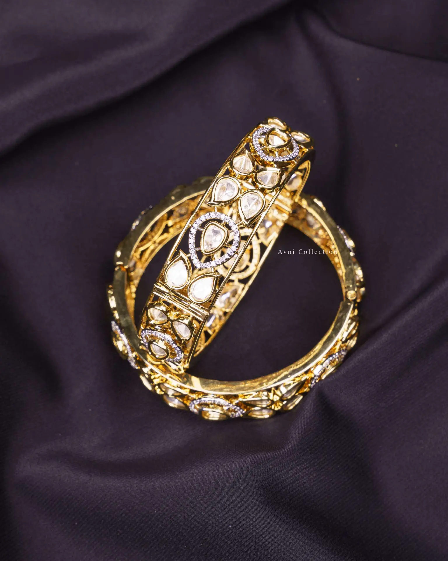Avni Collection "Heerkani Jyoti" Bangles Jodi: Diamond-Like Radiance on Your Wrists